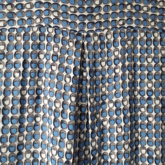 FDJ Blue White Button Down Blouse, 4 - Picture 9 of 11